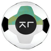 Gepersonaliseerd monogram Voetbal (Gedraaid)