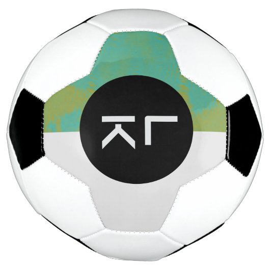 Gepersonaliseerd monogram Voetbal (Gedraaid)