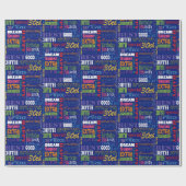 Gepersonaliseerd monogram voor 30e verjaardag van  cadeaupapier (Vlak)