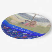 Gepersonaliseerd monogram voor 40e verjaardag van papieren bordje (Gekanteld)