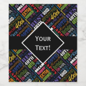 Gepersonaliseerd monogram voor 40e verjaardag van  wijn etiket (Enkel label)