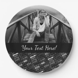 Gepersonaliseerd monogram voor 45e verjaardag van  papieren bordje