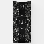 Gepersonaliseerd monogram voor 45e verjaardag van  spandoek (Verticaal)