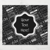 Gepersonaliseerd monogram voor 60e verjaardag van bier etiket (Enkel label)