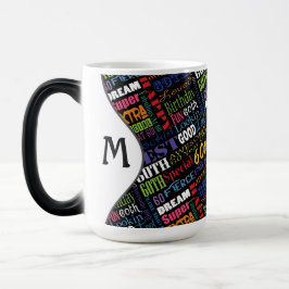 Gepersonaliseerd monogram voor 60e verjaardag van  magische mok