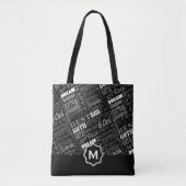 Gepersonaliseerd monogram voor 60e verjaardag van  tote bag (Voorkant)