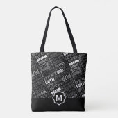 Gepersonaliseerd monogram voor 60e verjaardag van  tote bag (Achterkant)