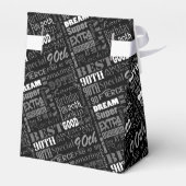 Gepersonaliseerd monogram voor 90e verjaardag van  bedankdoosjes (Achterkant)