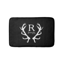 Gepersonaliseerd monogram voor Rustic Deer Antlers