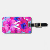 Gepersonaliseerd Monogram Waterverf Patroon Bagagelabel (Voorkant horizontaal)