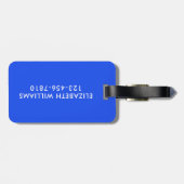 Gepersonaliseerd Monogram Waterverf Patroon Bagagelabel (Achterkant horizontaal)