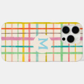 Gepersonaliseerd monogram Waterverf raster Case-Mate iPhone Case (Achterkant (horizontaal))