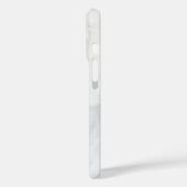 Gepersonaliseerd monogram witte en grijze marmer Case-Mate iPhone case (Achterkant / Links)