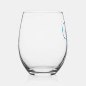 Gepersonaliseerd Monogram "Y" Naam Abstract Spring Wijnglas Zonder Voet (Rechts)