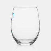 Gepersonaliseerd Monogram "Y" Naam Abstract Spring Wijnglas Zonder Voet (Links)