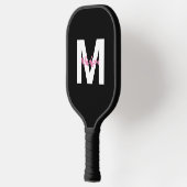 Gepersonaliseerd Monogram Zwart Vrouwen Pickleball Paddle (Links)