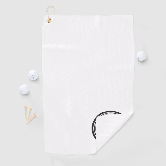 Gepersonaliseerd Monogram zwart-wit Golfhanddoek (Insitu)