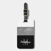 Gepersonaliseerd | Monogramboys Mannen Bagagelabel (Voorkant verticaal)