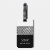 Gepersonaliseerd | Monogramboys Mannen Bagagelabel (Achterkant verticaal)