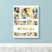 Gepersonaliseerd monogramisch collage waar we van canvas afdruk (Insitu (Houten vloer))