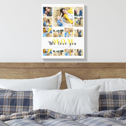 Gepersonaliseerd monogramisch collage waar we van canvas afdruk (Insitu (Slaapkamer))