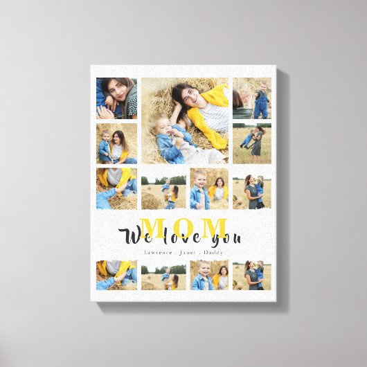 Gepersonaliseerd monogramisch collage waar we van canvas afdruk (Voorkant)