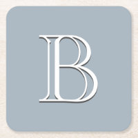 Gepersonaliseerd Monogramma Initiaal Zacht Blauw &