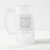 Gepersonaliseerd monogramma Mok van geblazen glas (Links)