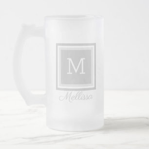 Gepersonaliseerd monogramma Mok van geblazen glas