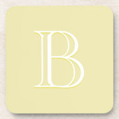 Gepersonaliseerd Monogrammatisch Initiaal lichtgee Bier Onderzetter (Voorkant)
