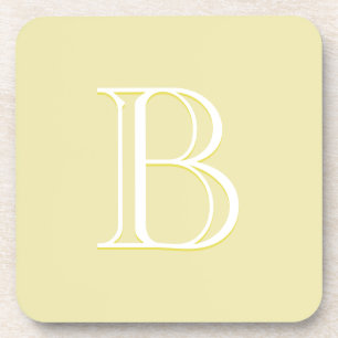 Gepersonaliseerd Monogrammatisch Initiaal lichtgee Bier Onderzetter