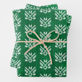 Gepersonaliseerd Monogrammed Golf Inpakpapier Vel (In situ)