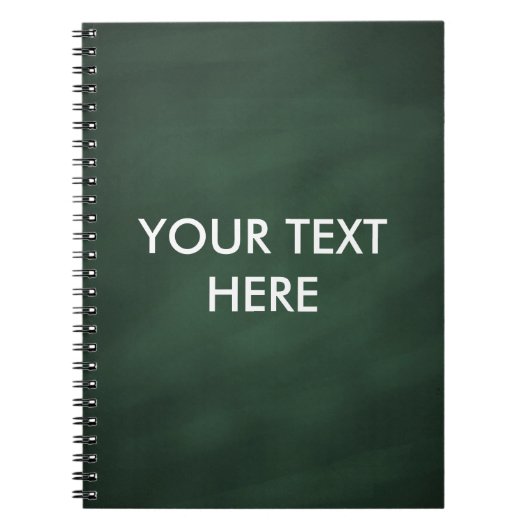 Gepersonaliseerd Monogrammed Groen Chalkboard Notitieboek (Voorkant)