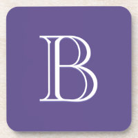 Gepersonaliseerd Monogrammed Letter Initiaal Paars