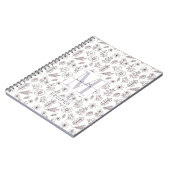 Gepersonaliseerd Monogrammed Recipe Floral Pattern Notitieboek (Linkerzijde)