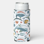 Gepersonaliseerd monogrammed Shark Fun Seltzer Blikjeskoeler (Seltzer Achterkant)