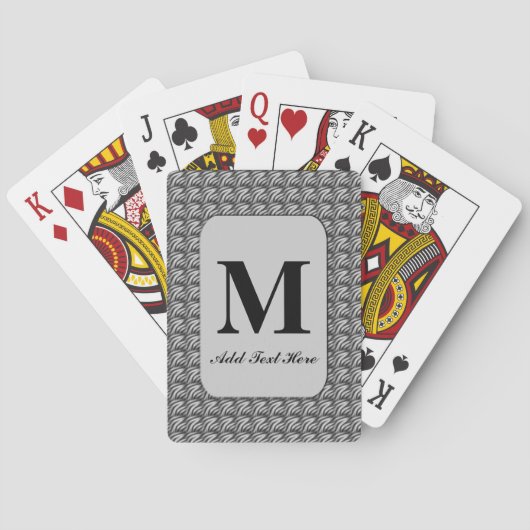 Gepersonaliseerd Monogrammen speelkaarten (Achterkant)