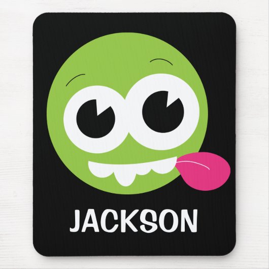 Gepersonaliseerd monster Mousepad voor kinderen Muismat (Voorkant)