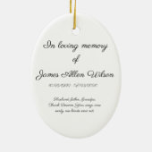 Gepersonaliseerd monument voor keramiek keramisch ornament (Achterkant)