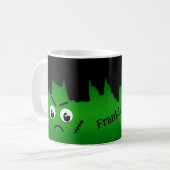 Gepersonaliseerd Moody Happy Sad Frankenstein Face Koffiemok (Voorkant links)