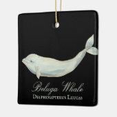 Gepersonaliseerd mooi Beluga Whale Kerstmis Keramisch Ornament (Links)