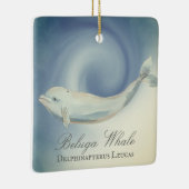 Gepersonaliseerd mooi Beluga Whale Kerstmis Keramisch Ornament (Rechts)
