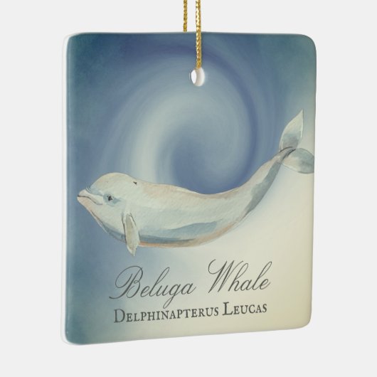 Gepersonaliseerd mooi Beluga Whale Kerstmis Keramisch Ornament (Rechts)