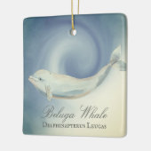Gepersonaliseerd mooi Beluga Whale Kerstmis Keramisch Ornament (Links)