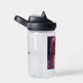 Gepersonaliseerd mooi meisje met roze bloemen waterfles (Rechts)