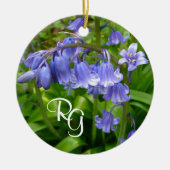 Gepersonaliseerd mooie Bluebell Keramisch Ornament (Voorkant)