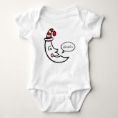 Gepersonaliseerd moongezicht en sterren romper (Voorkant)