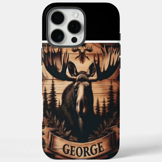 Gepersonaliseerd Moose Wood Case-Mate iPhone Case (Achterkant)