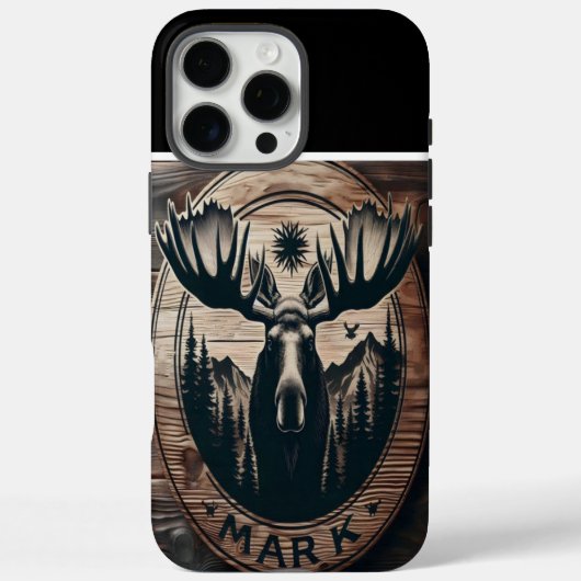 Gepersonaliseerd Moose Wood-teken Case-Mate iPhone Case (Achterkant)