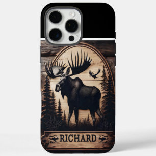 Gepersonaliseerd Moose Wood-teken iPhone 16 Pro Max Hoesje